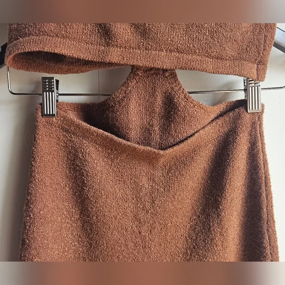 Lulus Brown Cutout Midi Sweater Dress in Women's M - Picture 12 of 16